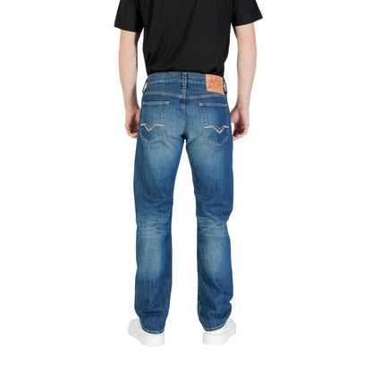 Blue Cotton Relaxed Fit Jeans