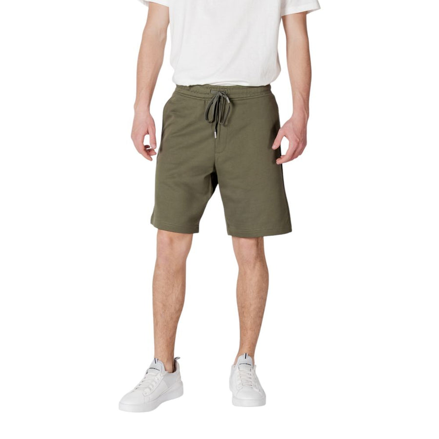 Green Cotton Bermuda Shorts