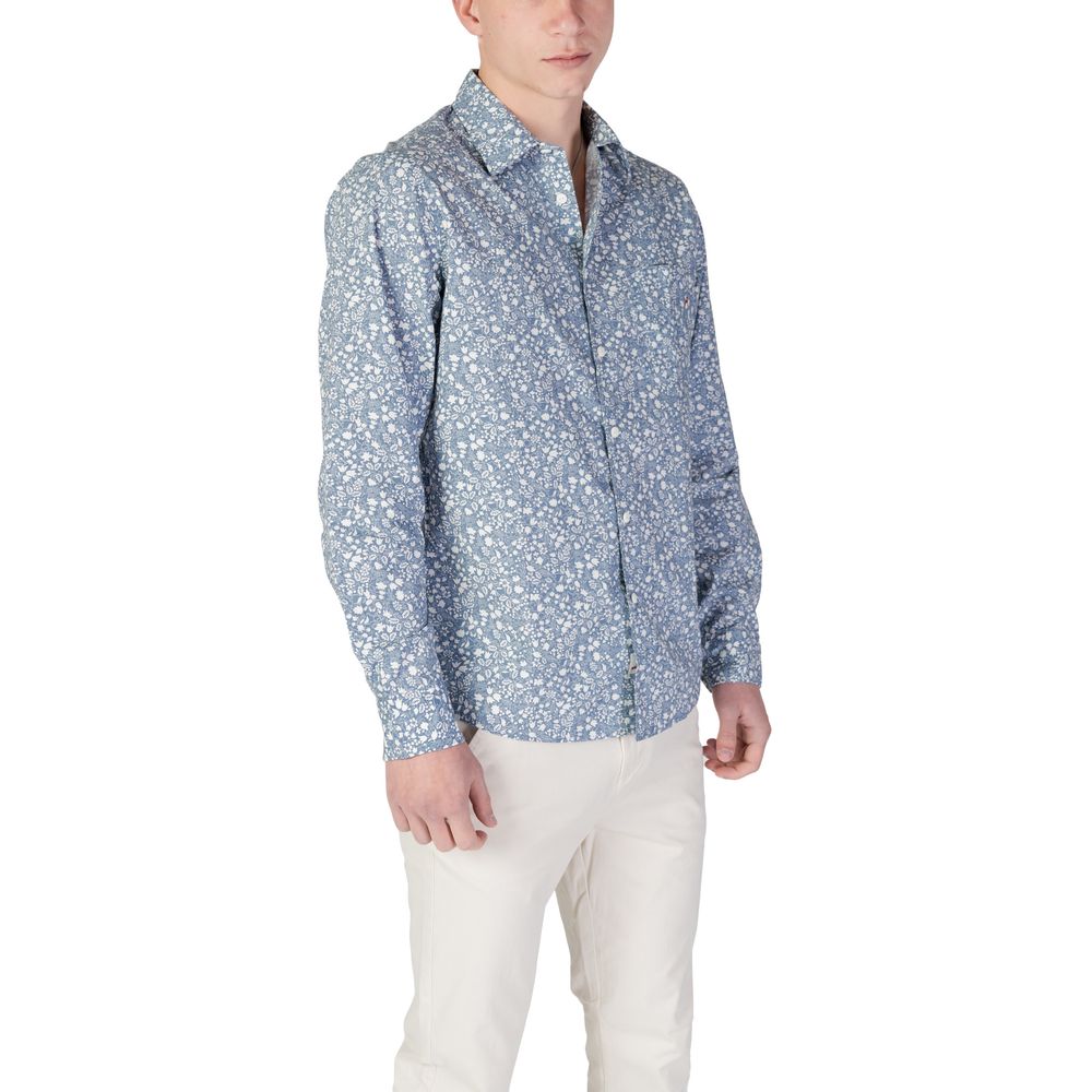 Light Blue Cotton Pattern Shirt