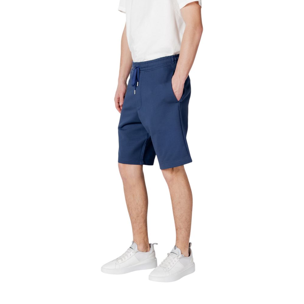 Blue Cotton Bermuda Shorts