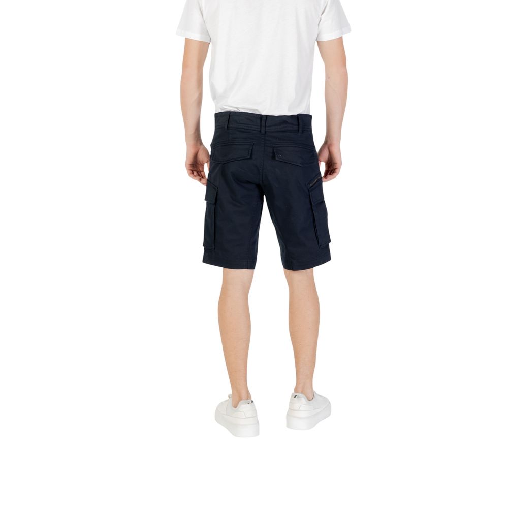Blue Cotton Bermuda Shorts