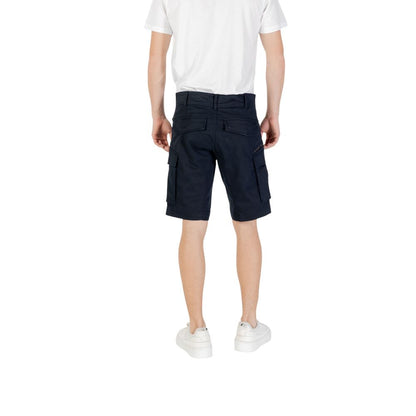 Blue Cotton Bermuda Shorts