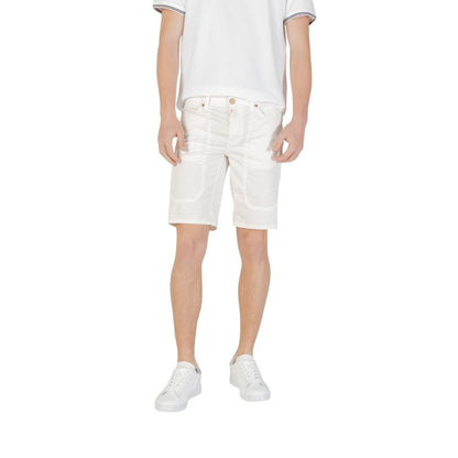White Cotton Bermuda Shorts