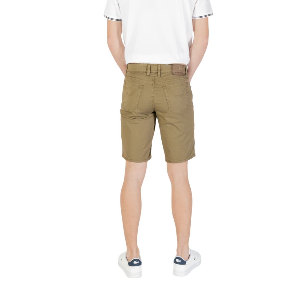 Green Cotton Bermuda Shorts