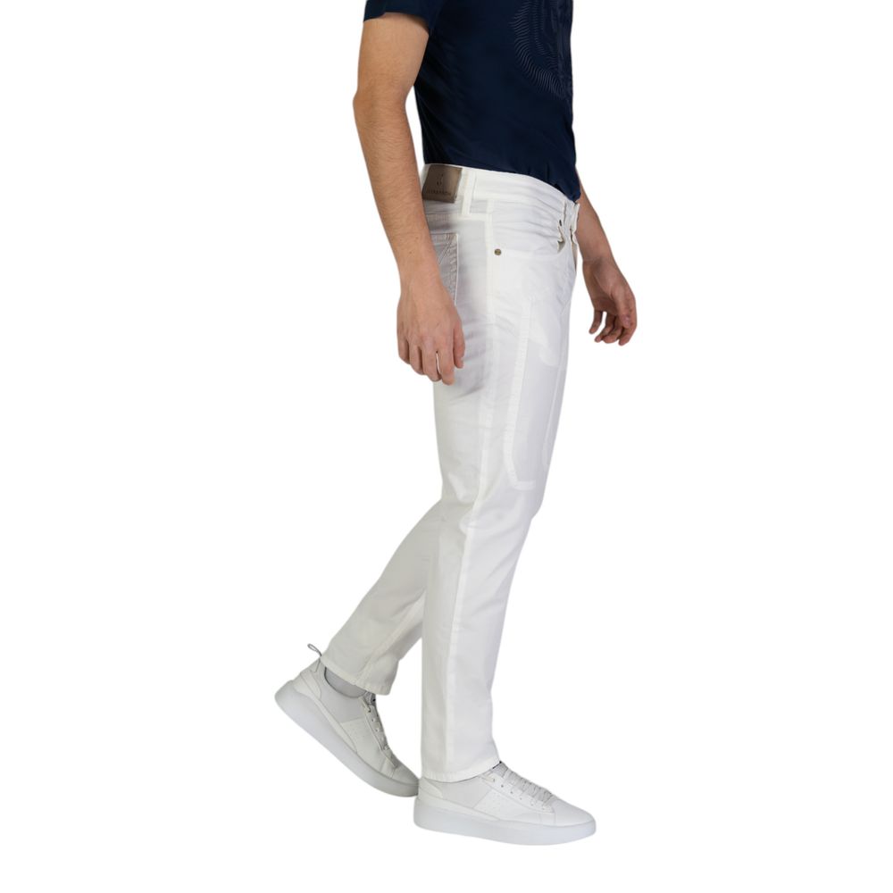 White Cotton Skinny Pants