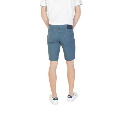Blue Cotton Bermuda Shorts