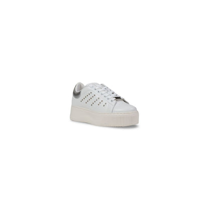 White Leather Low Top Sneakers