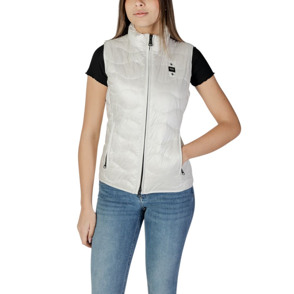 White Polyamide Sleveless Jacket