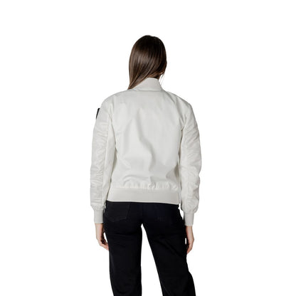 White Polyamide Bomber