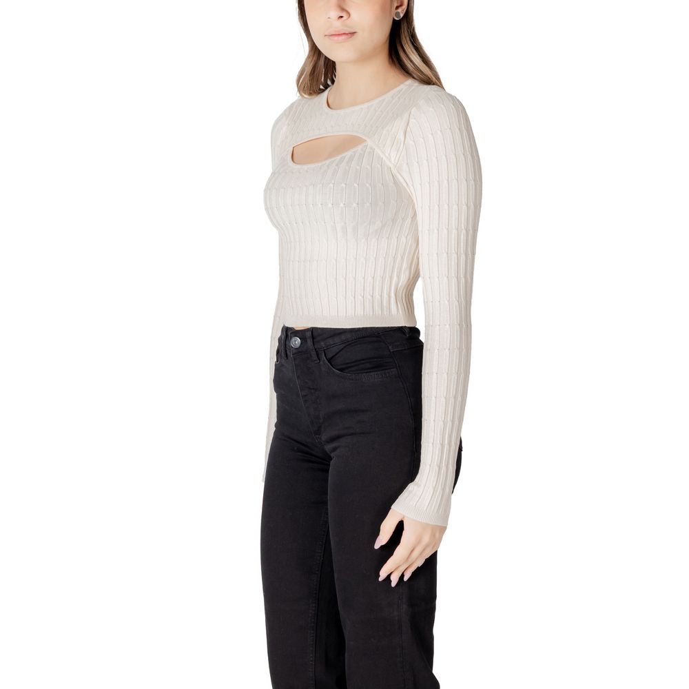 Beige Marabou Sweatshirt