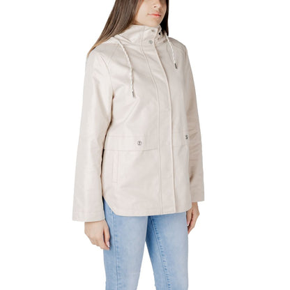 Beige Cotton Parka