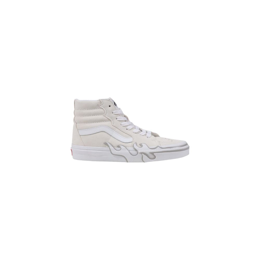 White Suede Leather High Top Sneakers