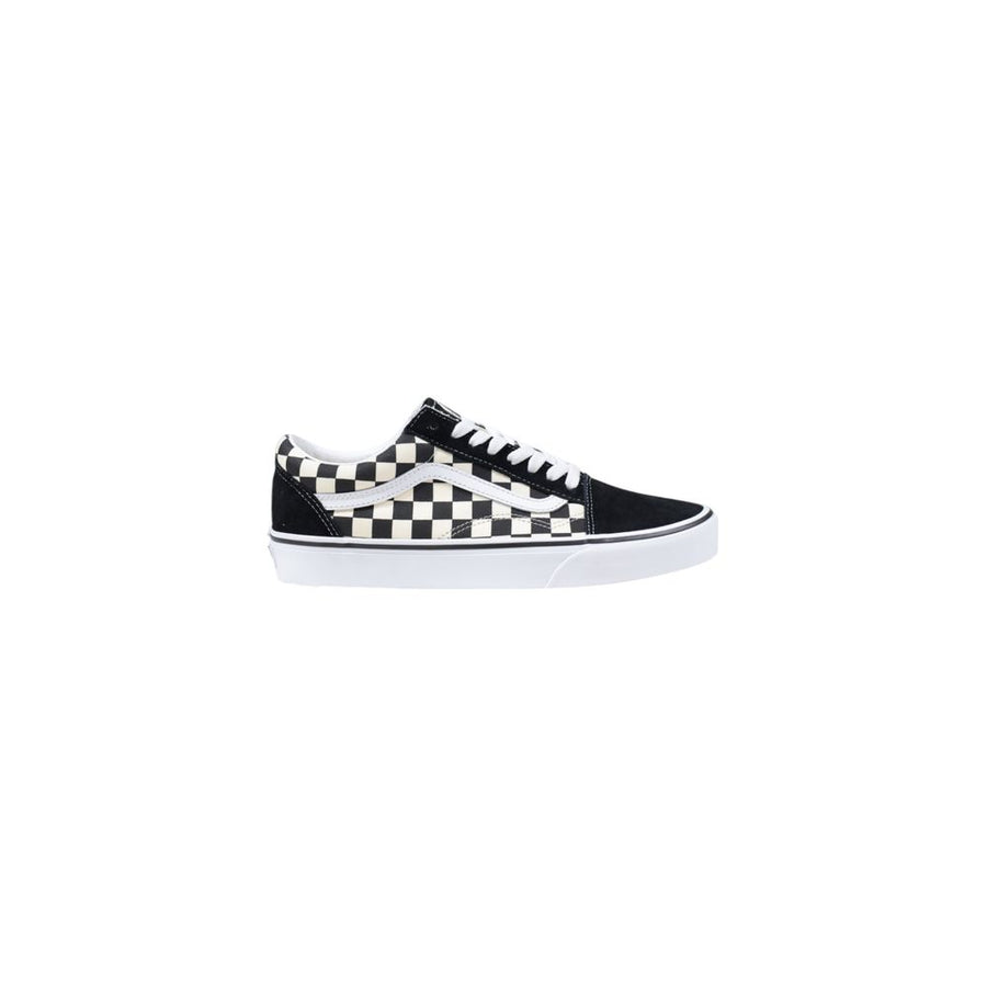 Black And White Fabric Low Top Sneakers