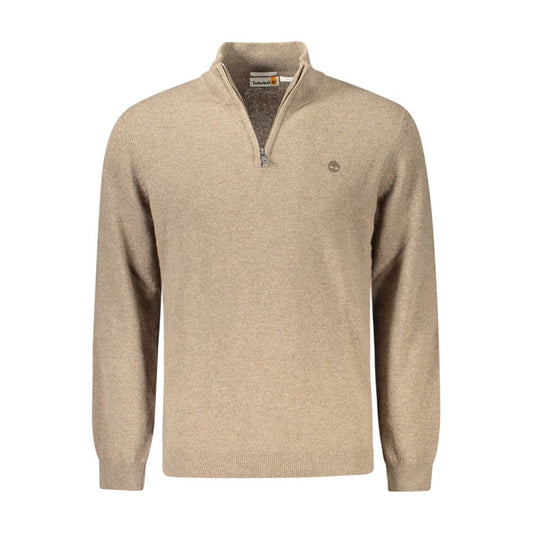 Beige Wool Men Sweater