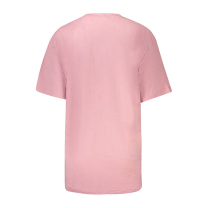 Pink Cotton Women T-Shirt