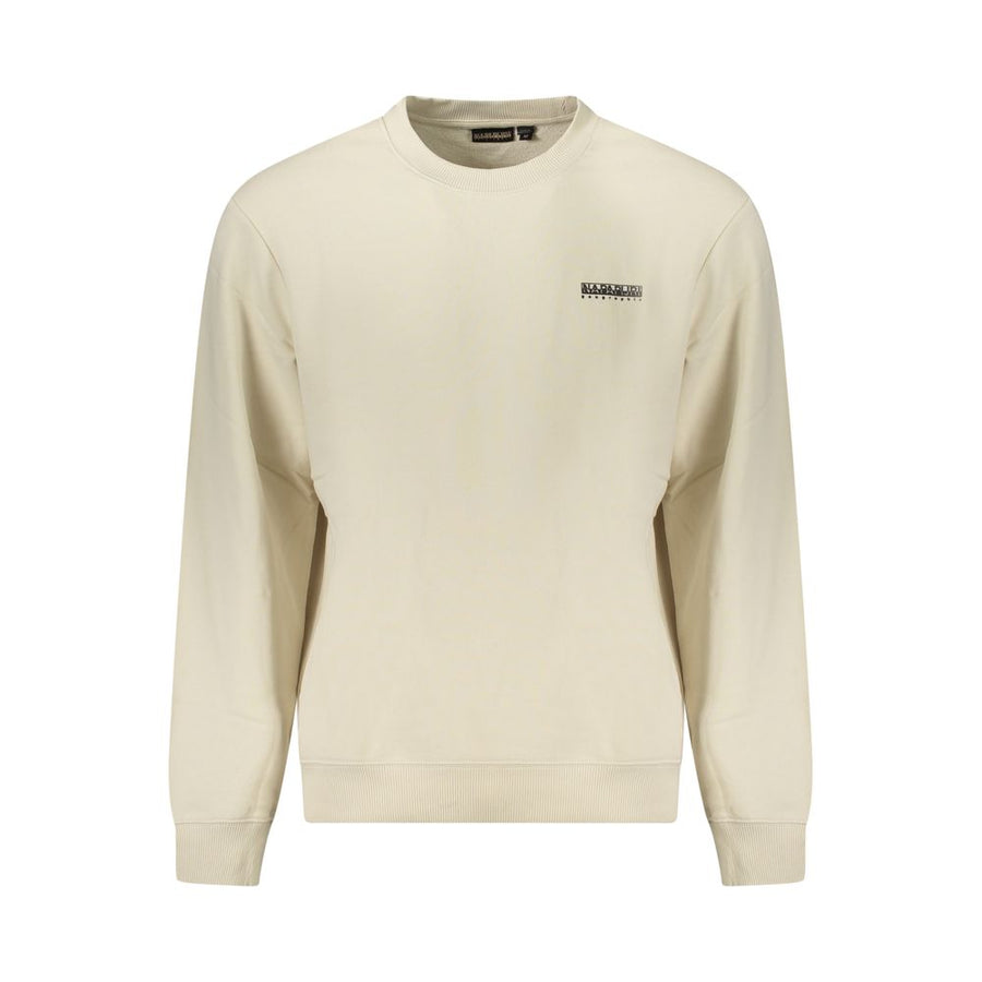Beige Cotton Men Sweater
