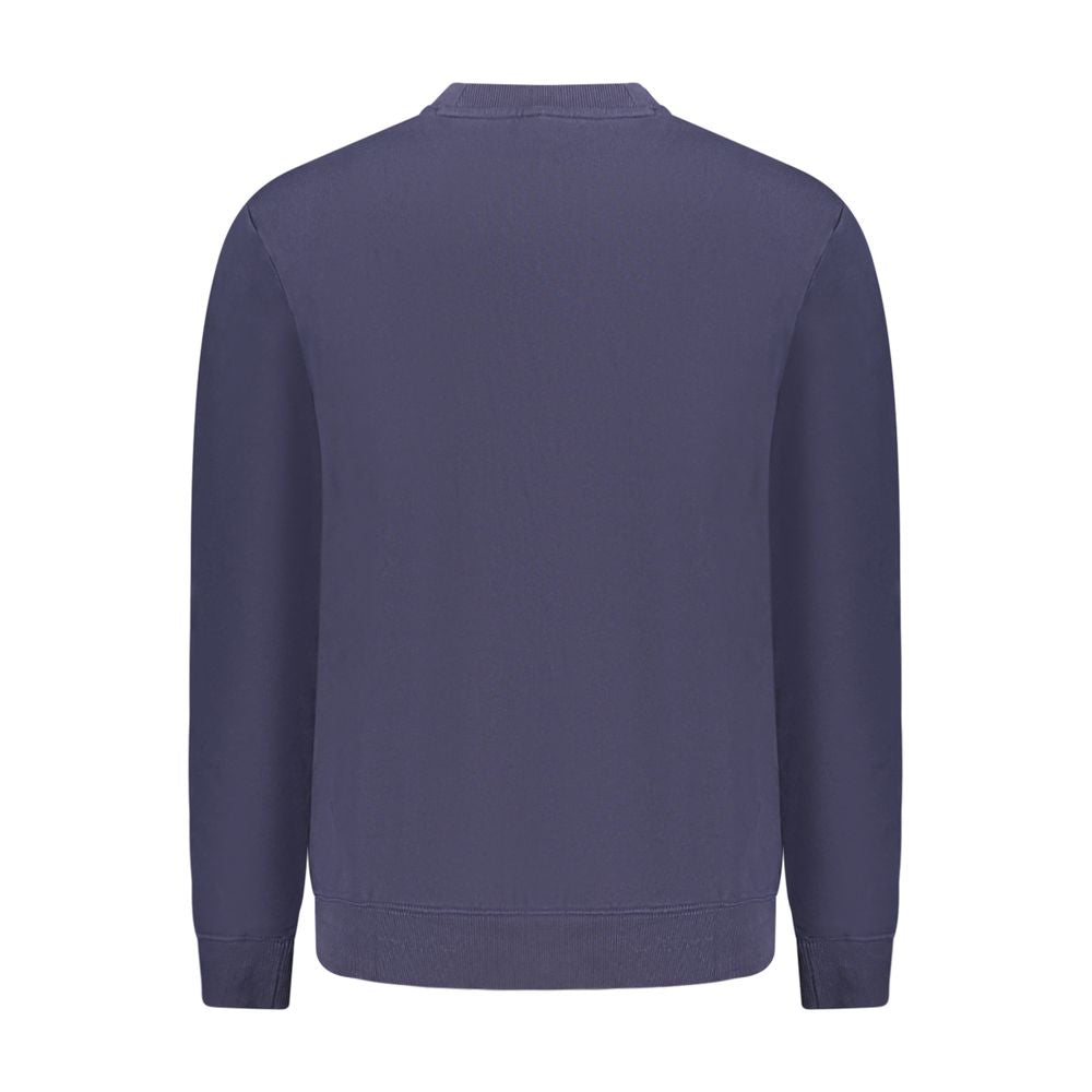 Blue Cotton Men Sweater