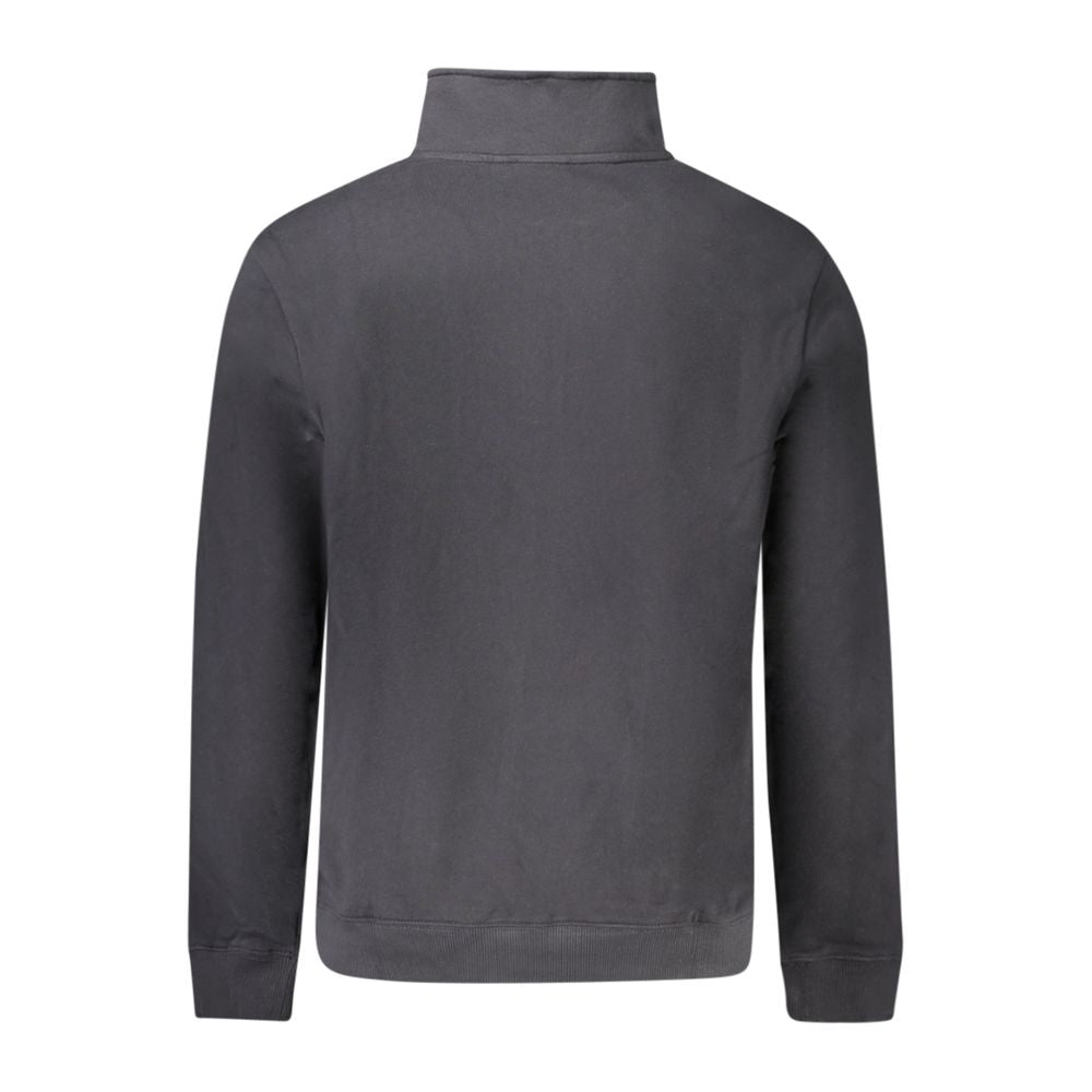 Black Cotton Men Sweater