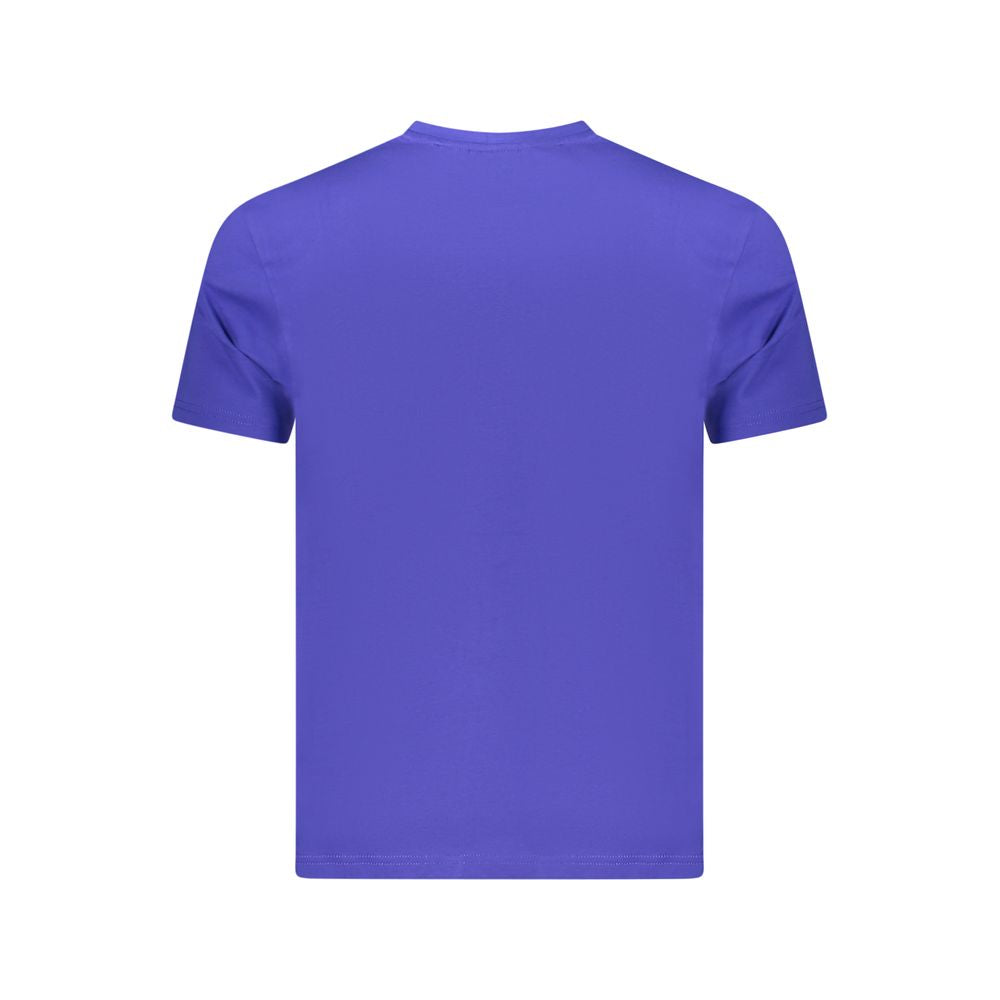 Blue Cotton Men T-Shirt