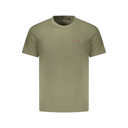 Green Cotton Men T-Shirt