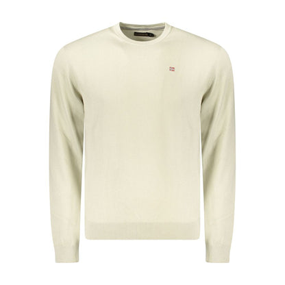 Beige Cotton Men Sweater