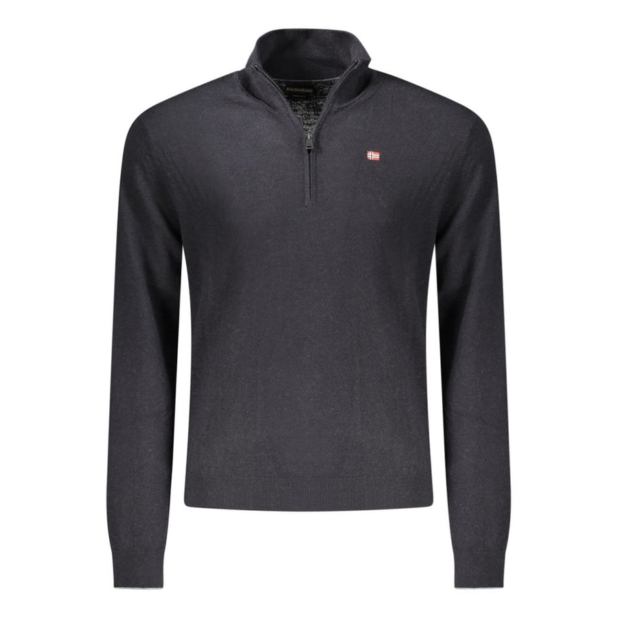 Black Wool Men Sweater