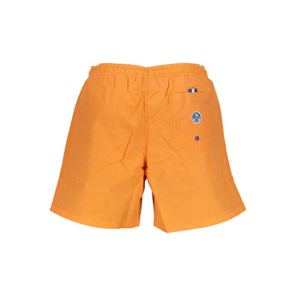 Arancione Polyester Men's Swim Trunk