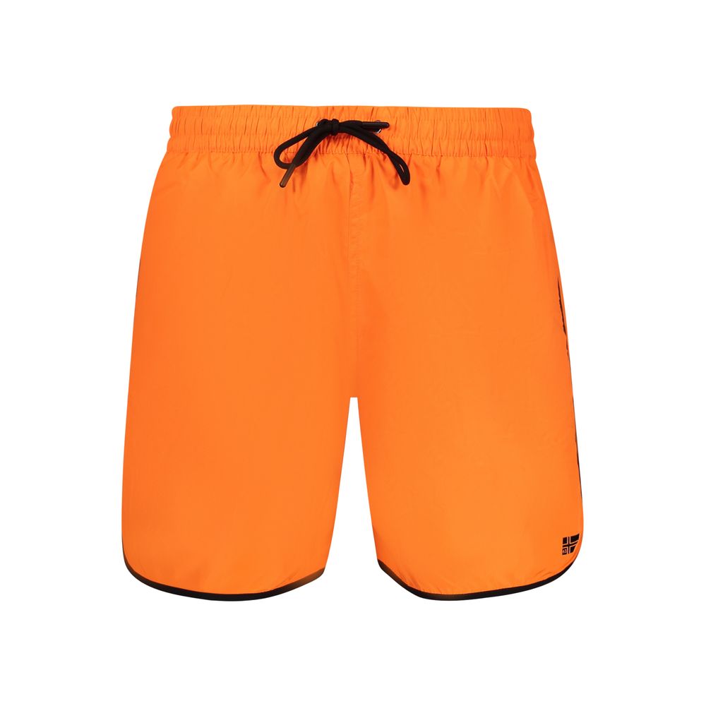 Arancione Poliammide Men's Swim Boxer
