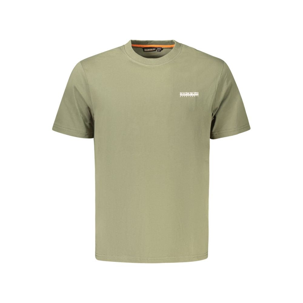 Green Cotton Men T-Shirt