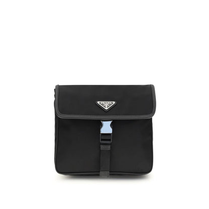 Black Recycled Polyamide Shoulder Bag