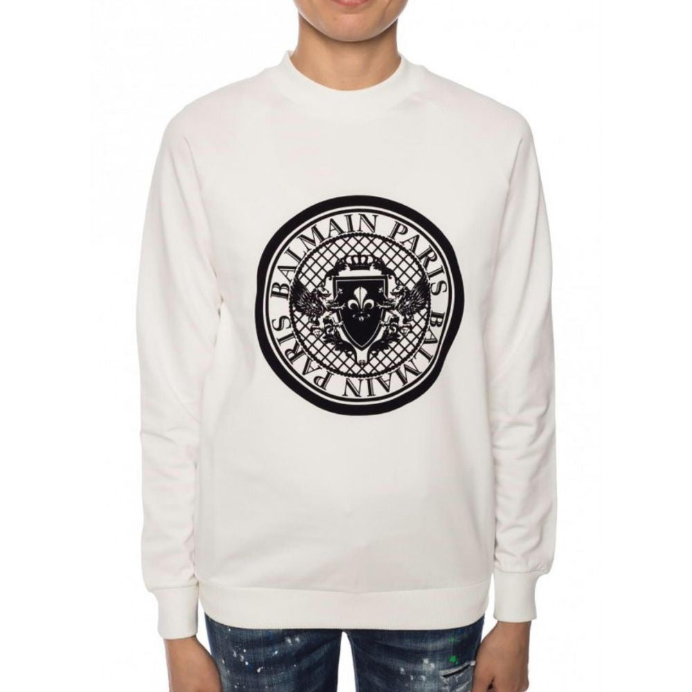 White Cotton Sweatshirt