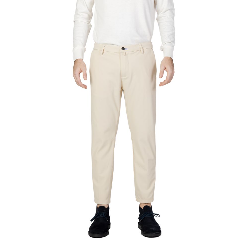 Beige Nylon Casual Pants