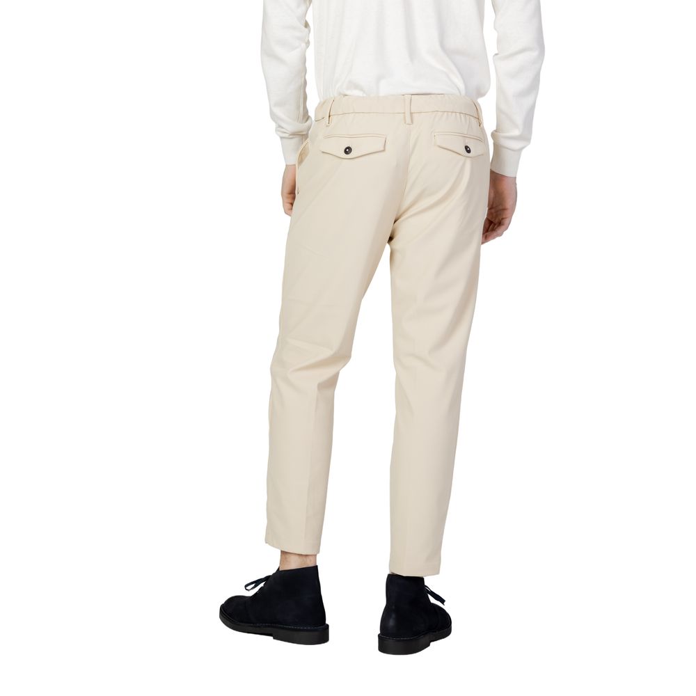 Beige Nylon Casual Pants