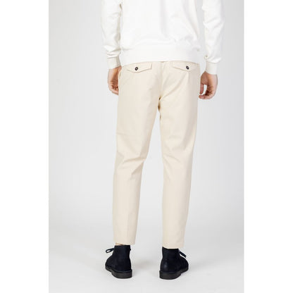 Beige Nylon Casual Pants