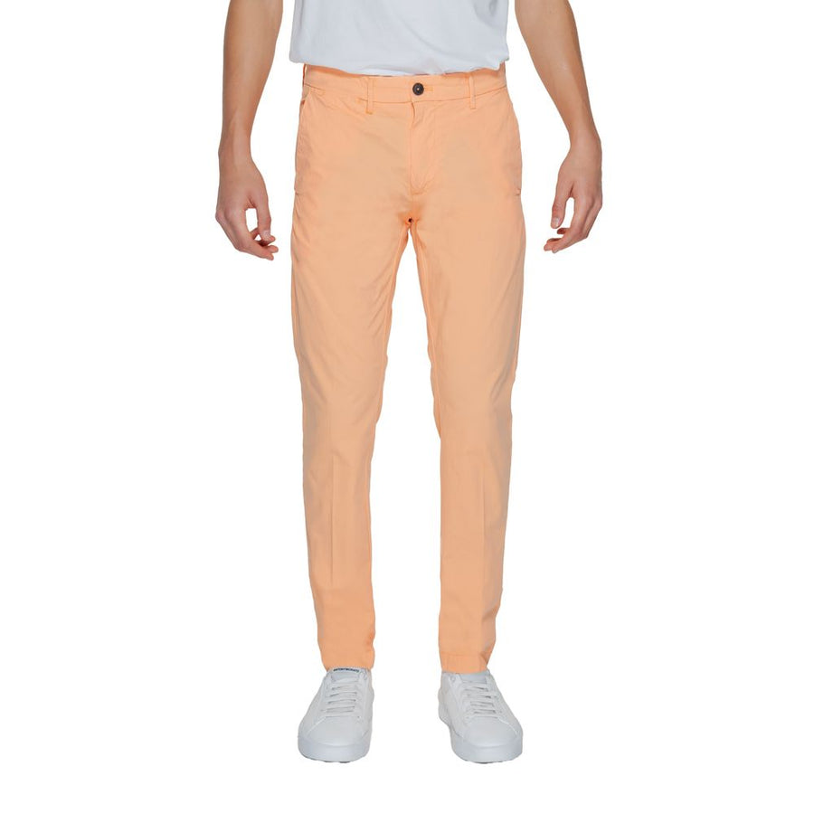 Orange Cotton Chino Pants