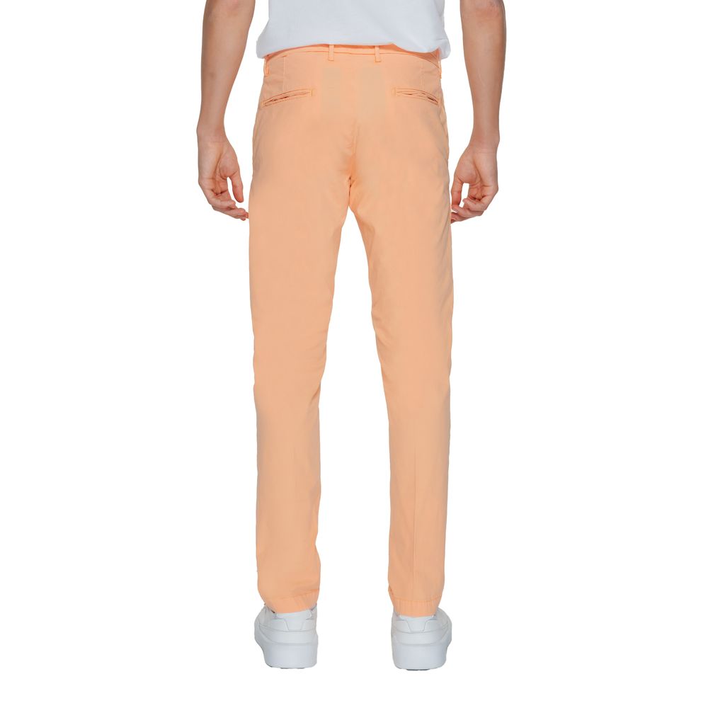 Orange Cotton Chino Pants