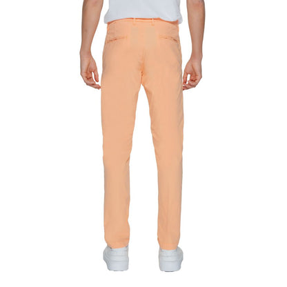 Orange Cotton Chino Pants