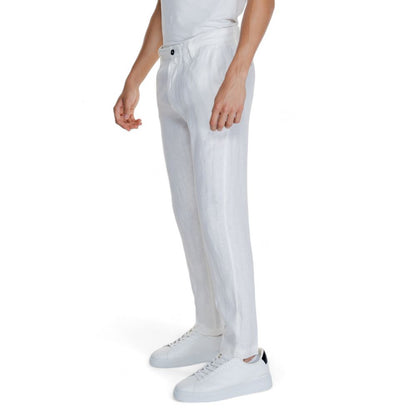 White Linen Casual Pants