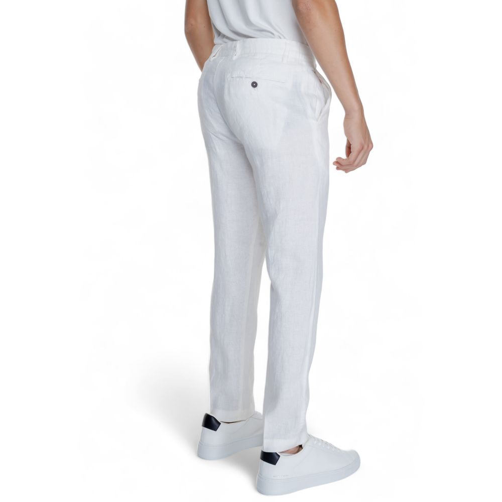 White Linen Casual Pants