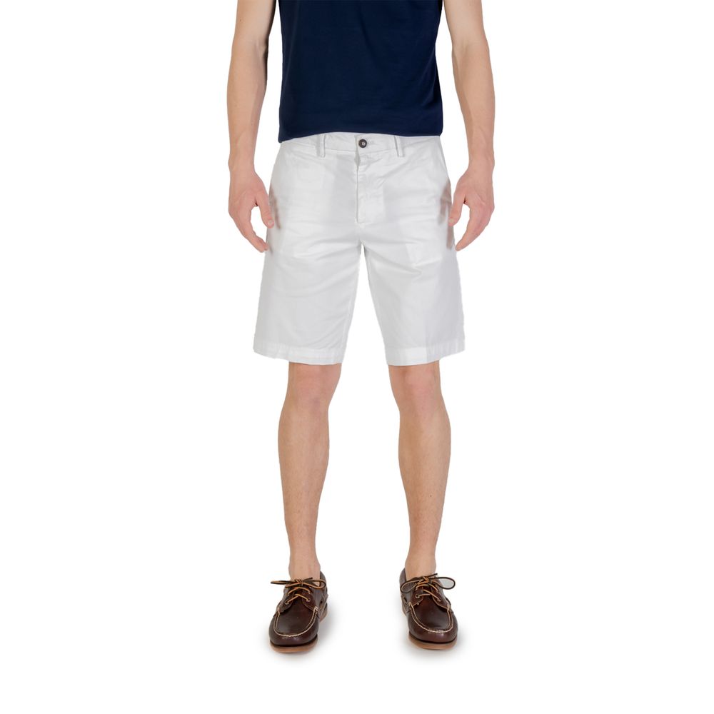 White Cotton Bermuda Shorts