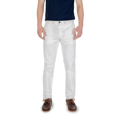 White Cotton Skinny Pants