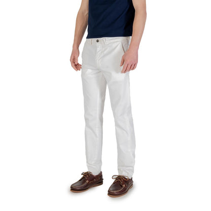 White Cotton Skinny Pants