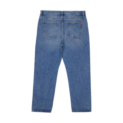 Blue Cotton Relaxed Fit Jeans