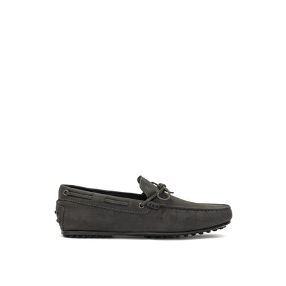 Gray Nubuc Leather Moccassin