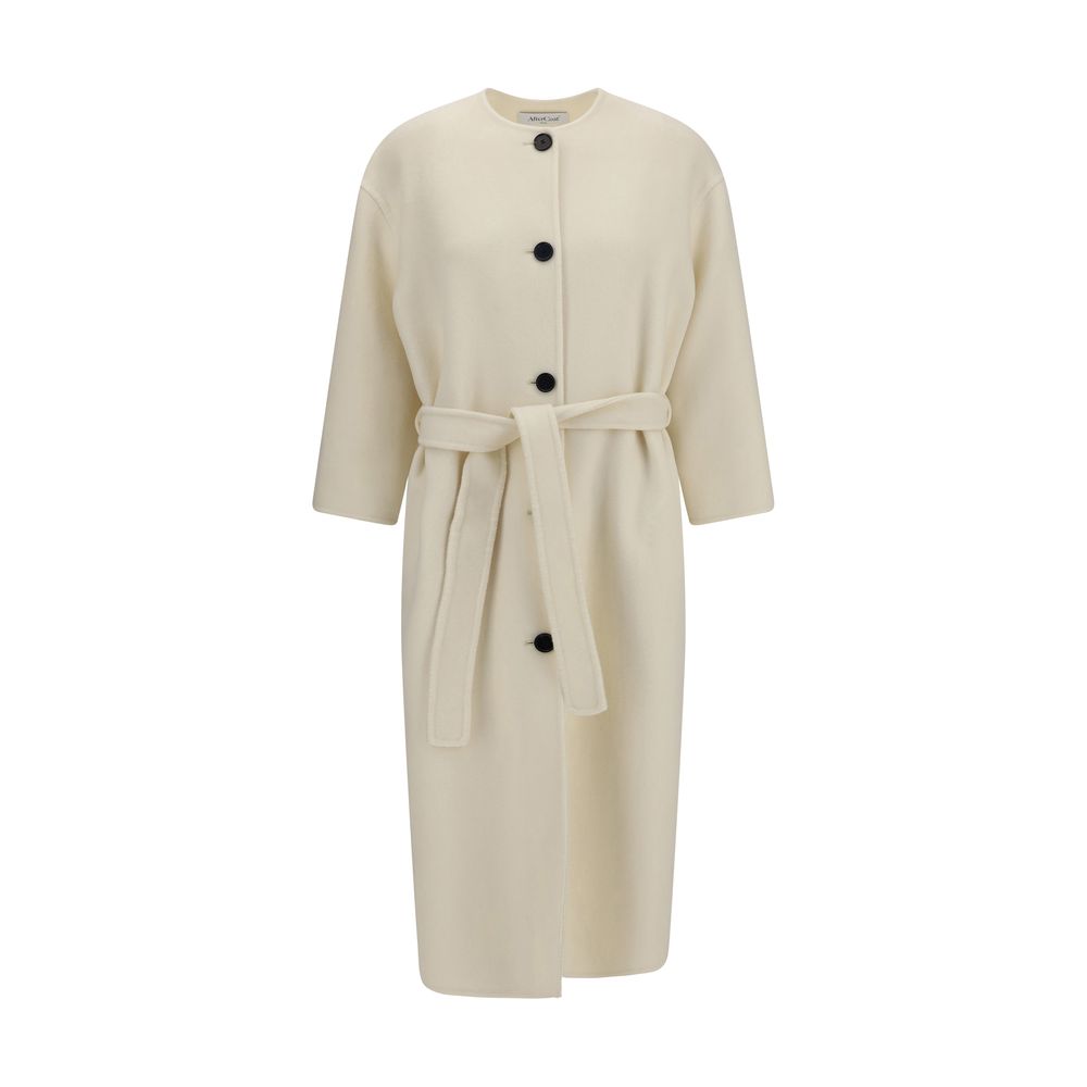 Cream Fleece Wool Coat