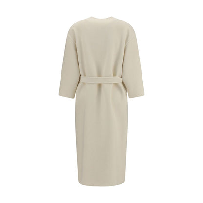 Cream Fleece Wool Coat