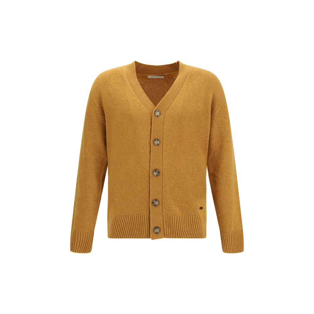 Yellow Fleece Wool Cardigan