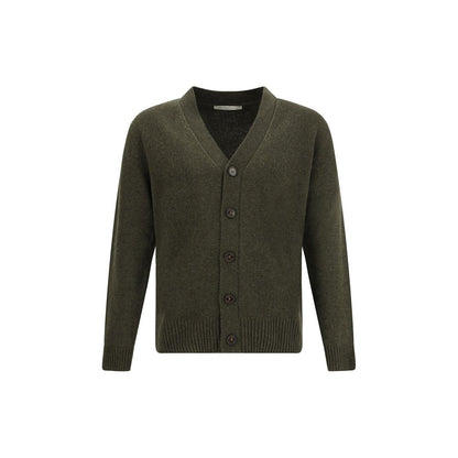 Green Fleece Wool Cardigan