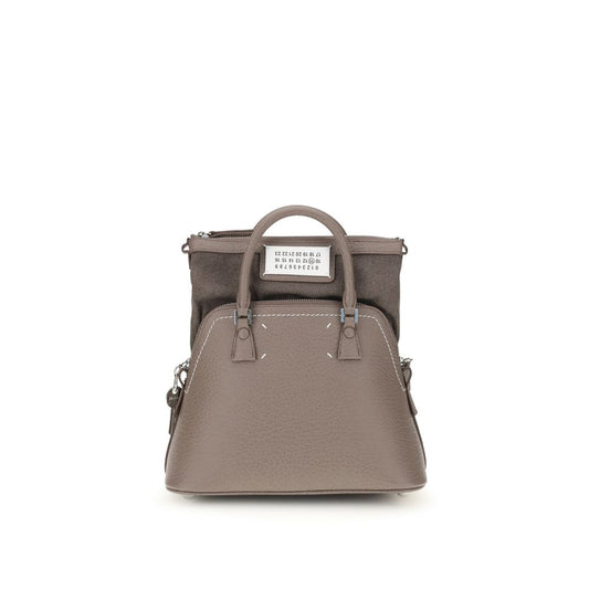 Beige Calf Leather Bos Taurus Handbag