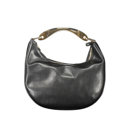 Black Polyethylene Women Handbag
